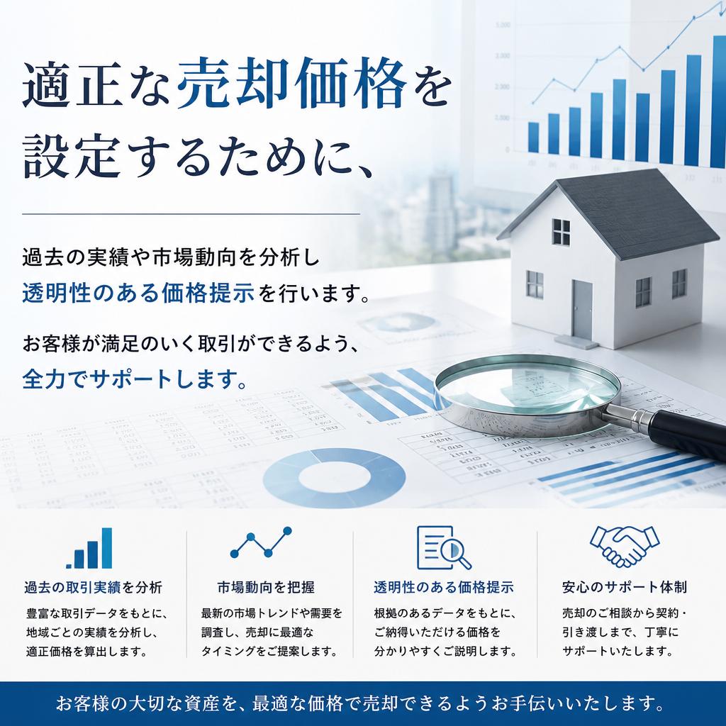 売却価格の透明性を大切に