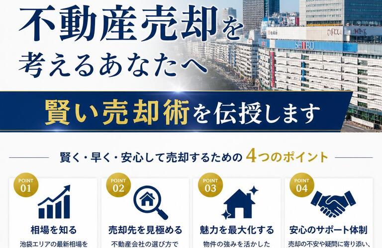 【宅地建物取引士事務所】池袋で不動産売却を考えるあなたへ、賢い売却術を伝授します