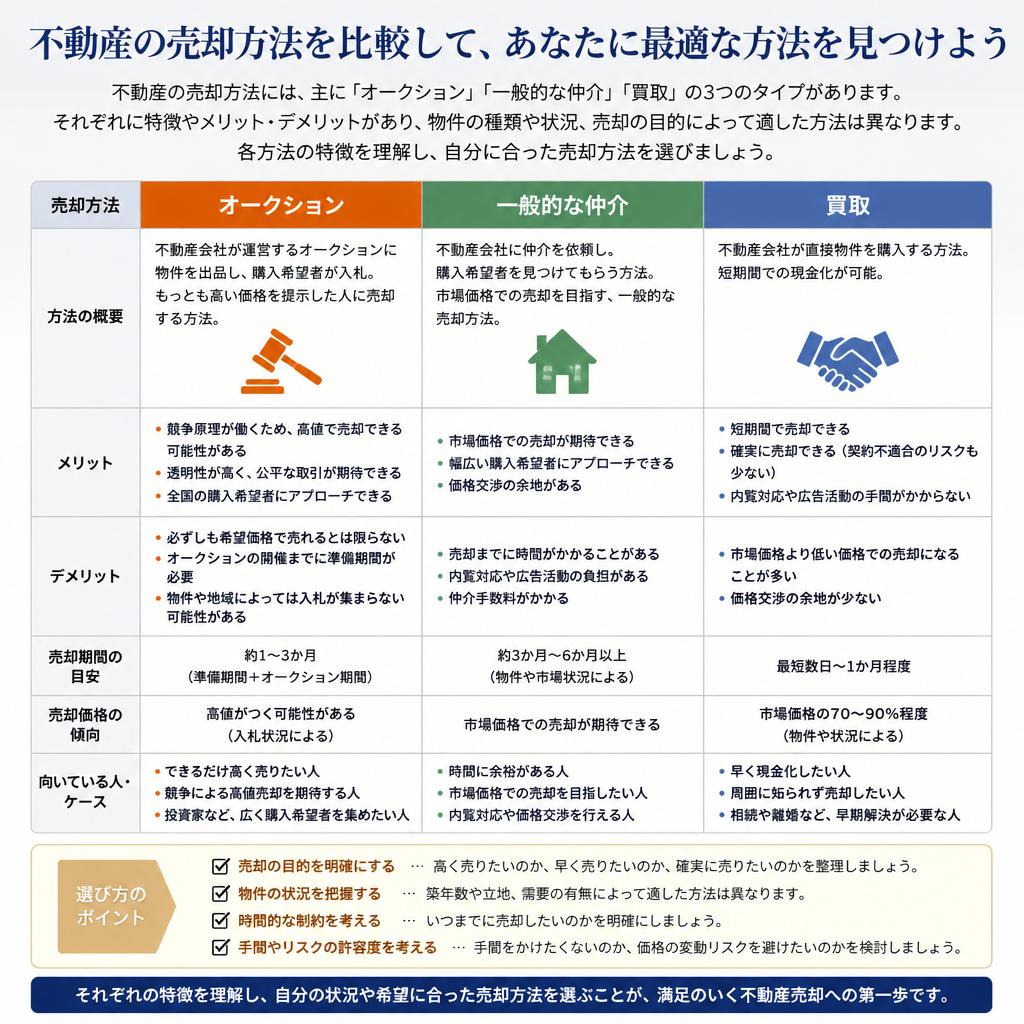 売却方法の多様性：自分に最適なアプローチを見極める