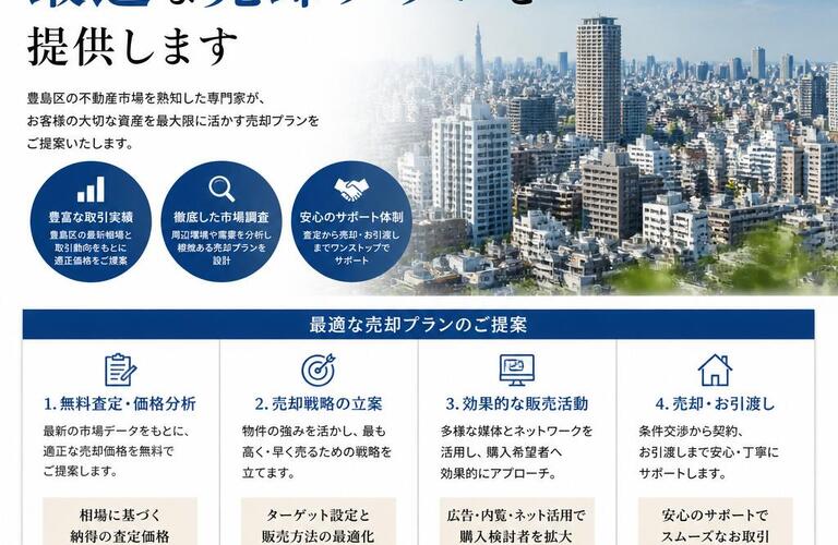 【宅地建物取引士事務所】豊島区の貴方の物件を見直し、最適な売却プランを提供します