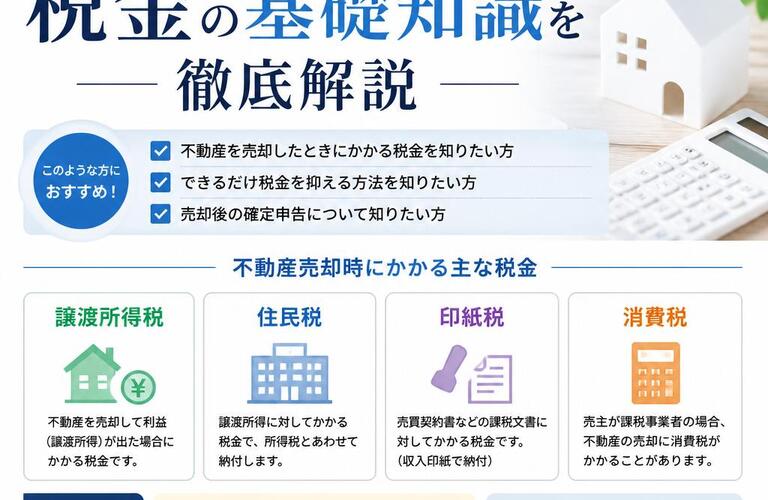 【宅地建物取引士事務所】不動産売却時に知りたい！税金の基礎知識を徹底解説