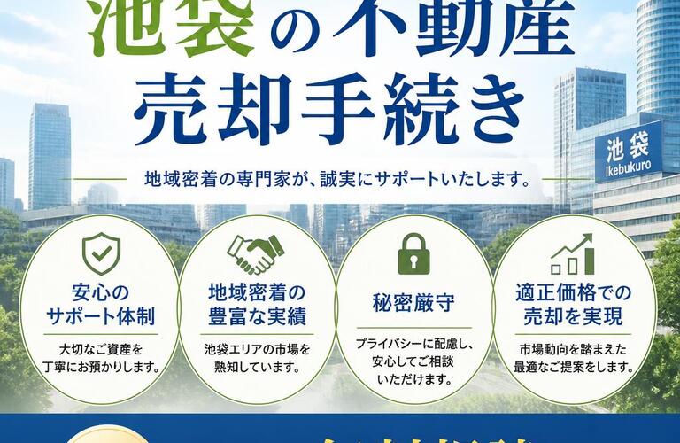 【宅地建物取引士事務所】安心・安全な池袋の不動産売却手続き、まずは無料相談から