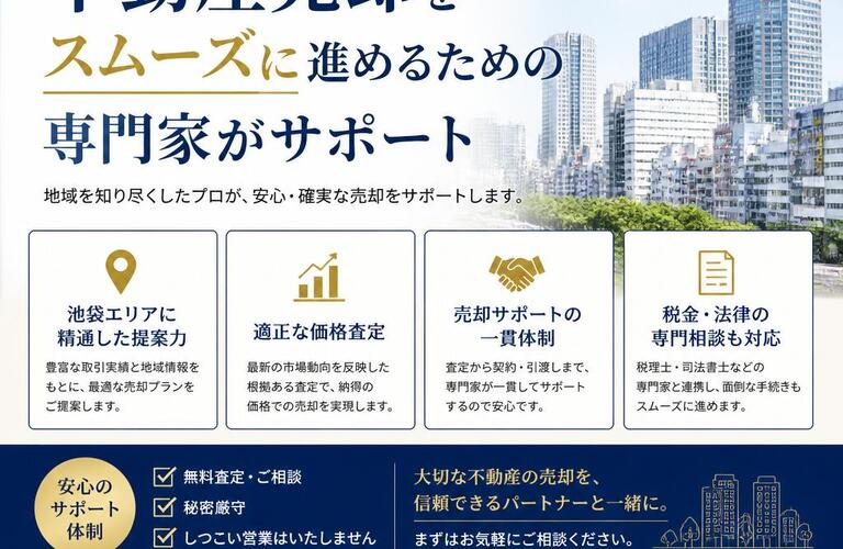 【宅地建物取引士事務所】池袋での不動産売却をスムーズに進めるための専門家がサポート