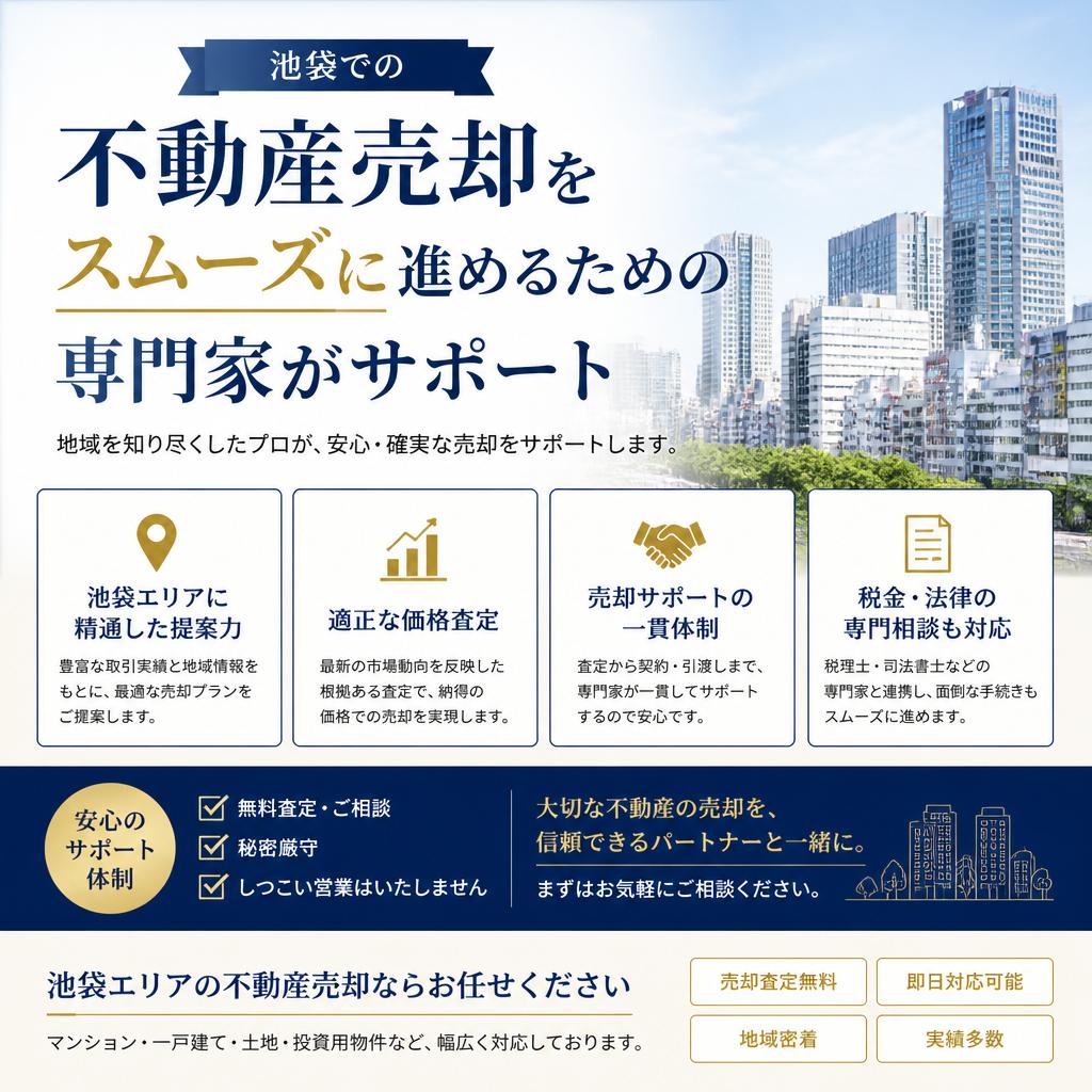 池袋での不動産売却をスムーズに進めるための専門家がサポート
