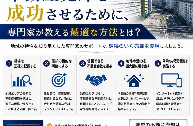 【宅地建物取引士事務所】池袋で不動産売却を成功させるために、専門家が教える最適な方法とは？