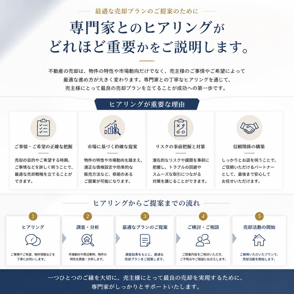 専門家のヒアリング - あなたに合ったプラン作成