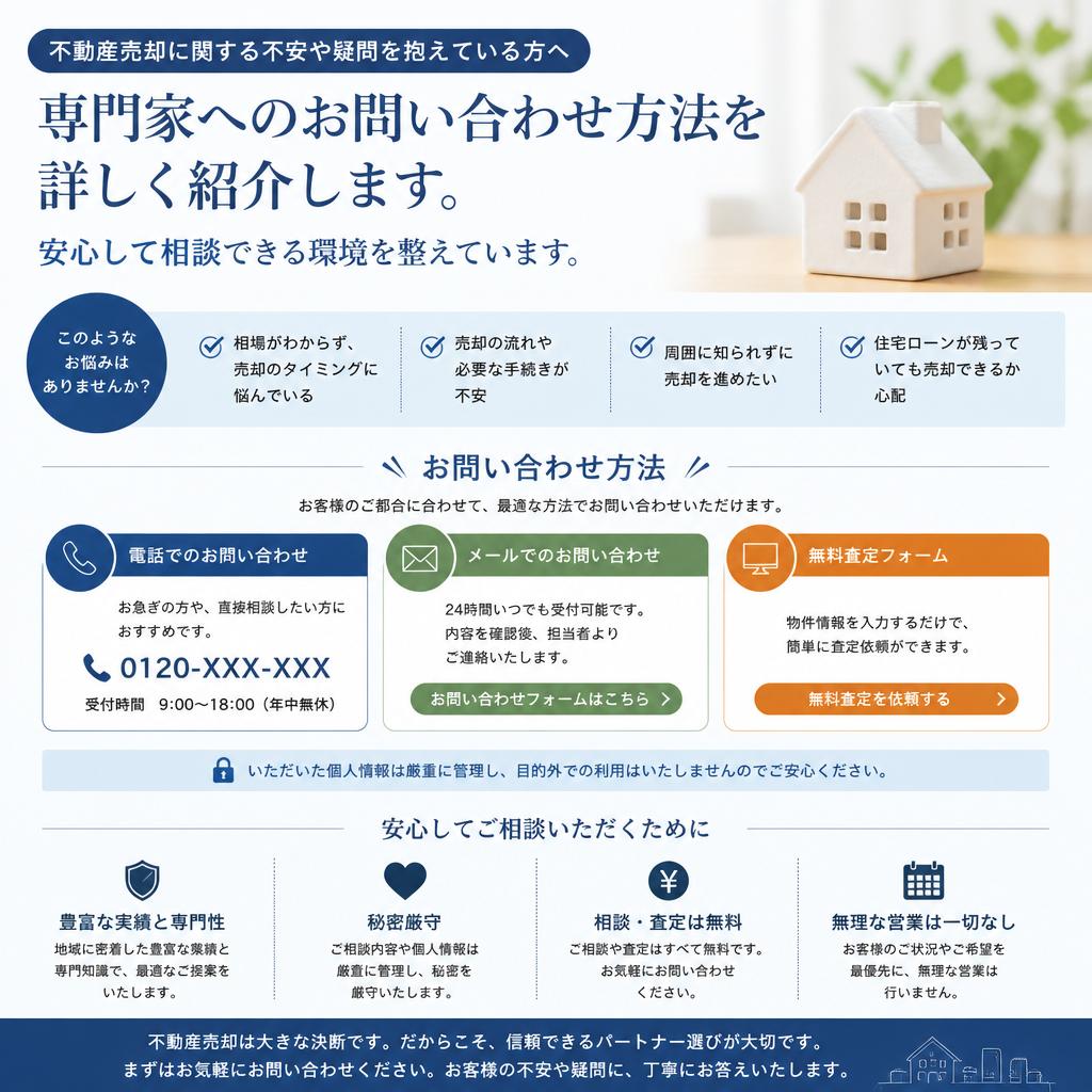 お問い合わせ - あなたの不安を解消します