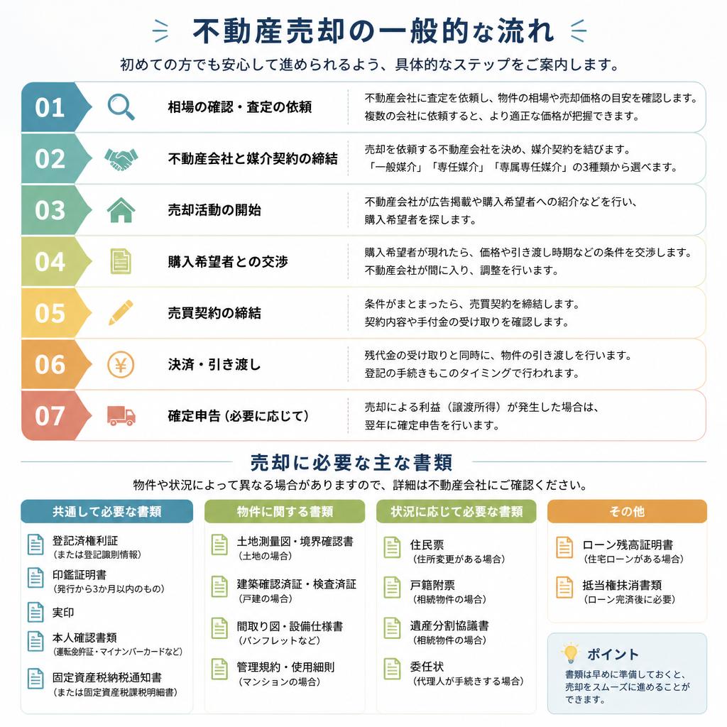 売却の流れと必要書類