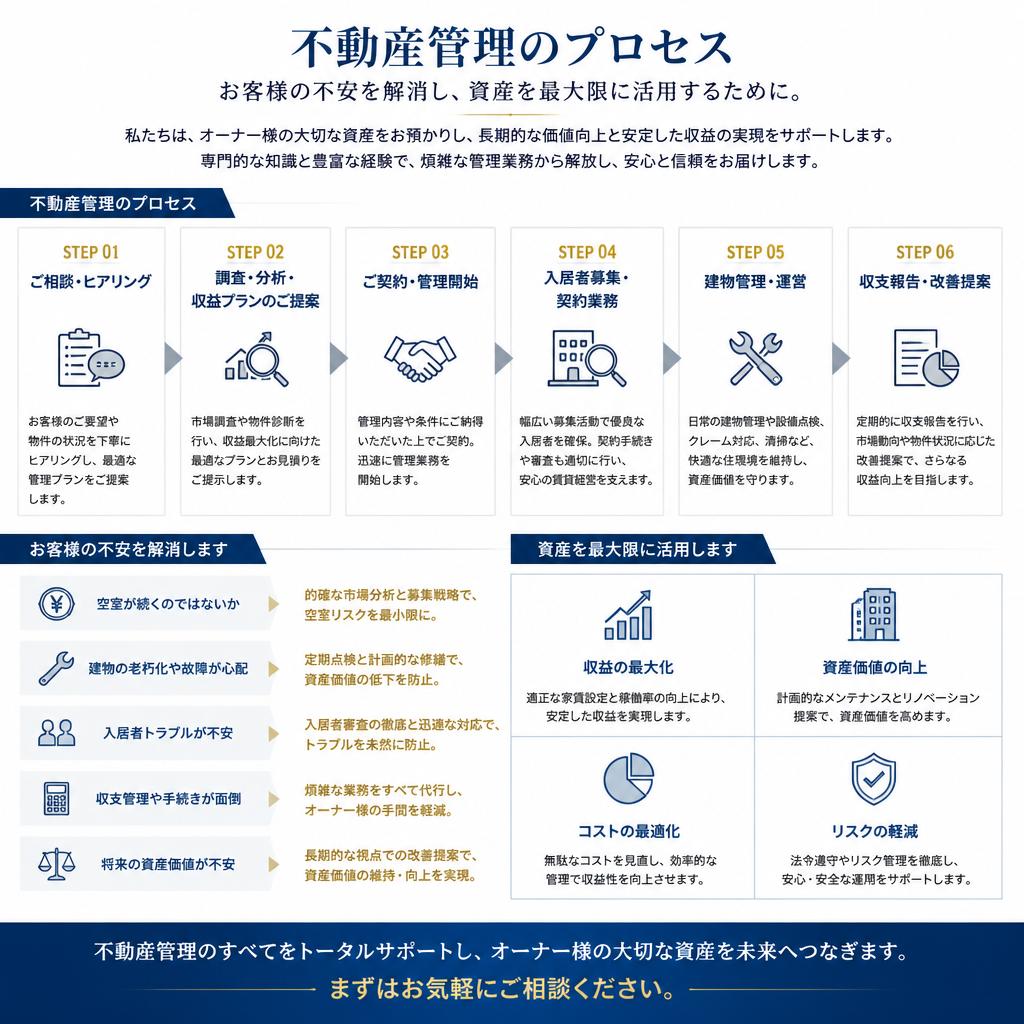 不動産管理のワークフロー
