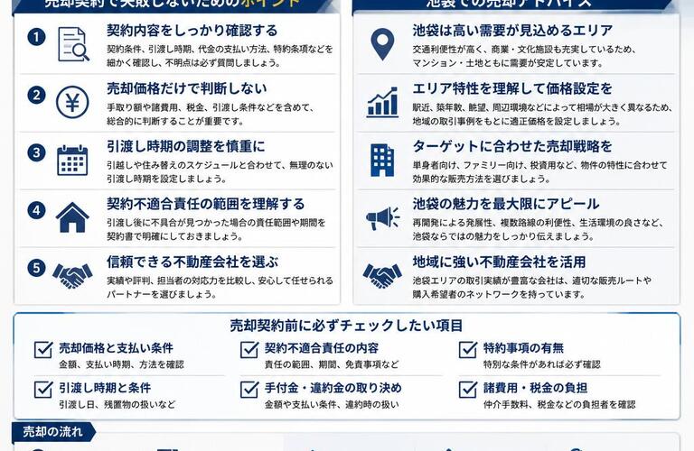 【宅地建物取引士事務所】売却契約で失敗しないためのポイントと池袋でのアドバイスを徹底解説！