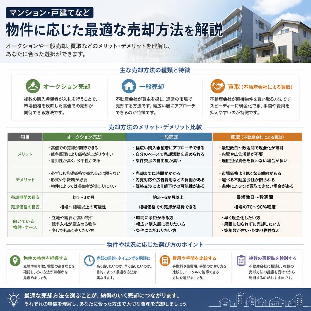 売却方法の種類と選び方