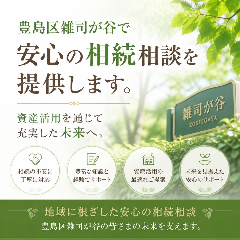 「豊島区雑司が谷で安心の相続相談を提供します。資産活用を通じて充実した未来へ。」