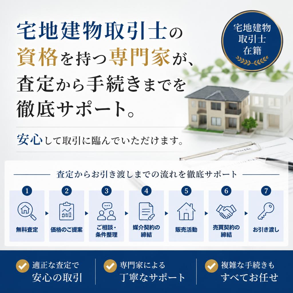 不動産専門家による徹底サポート