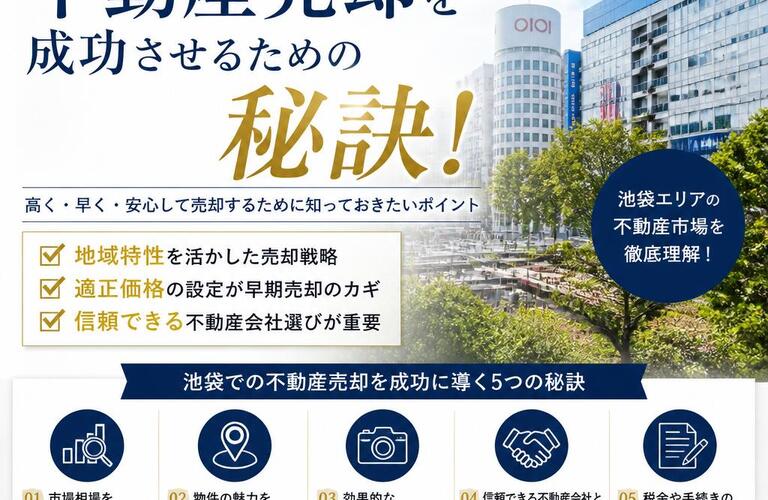 【宅地建物取引士事務所】池袋で不動産売却を成功させるための秘訣！