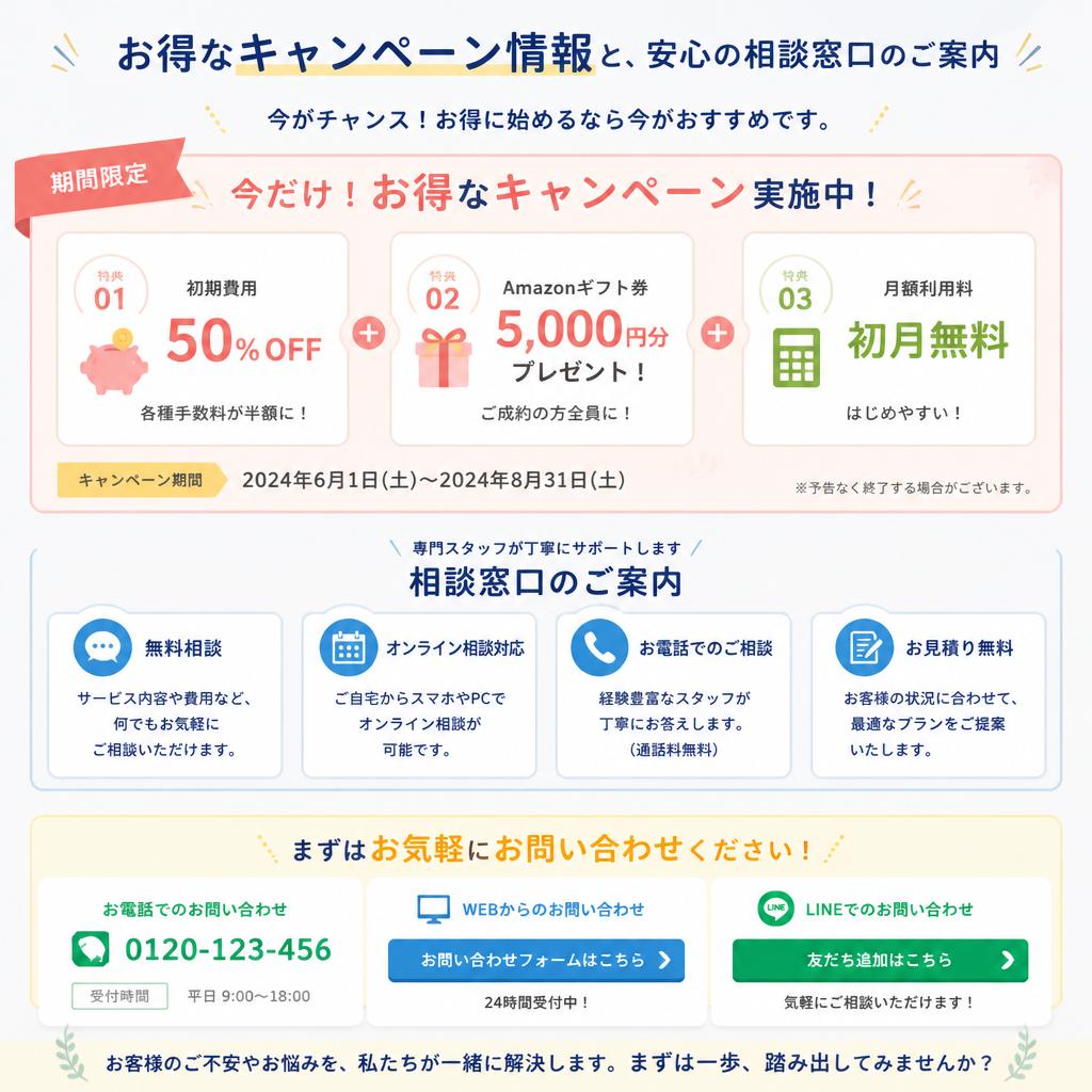 今すぐお問い合わせを！