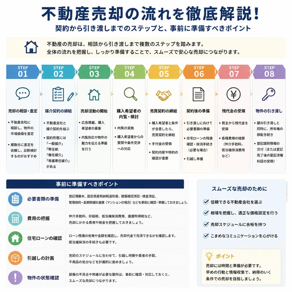売却手続きの流れを把握する