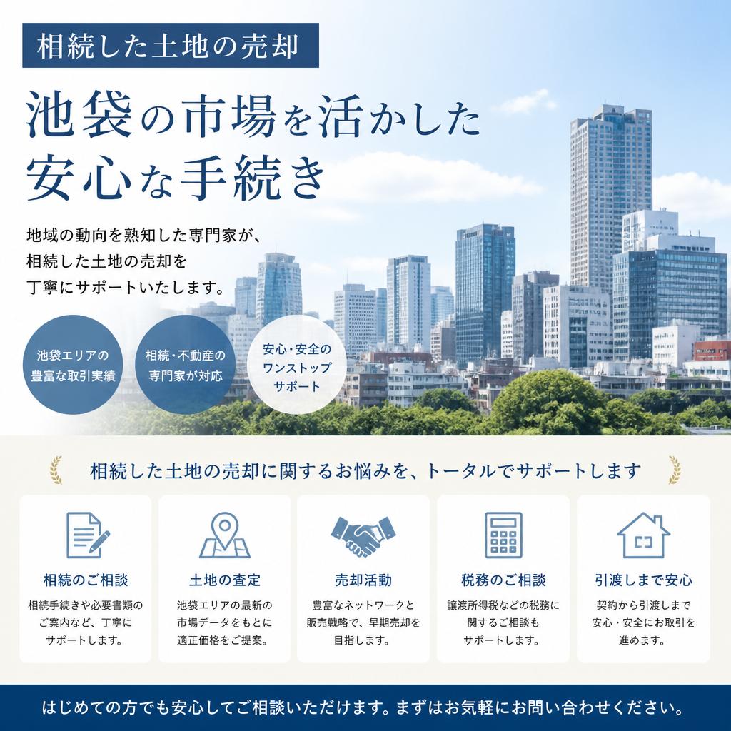 相続した土地の売却、池袋の市場を活かした安心な手続き