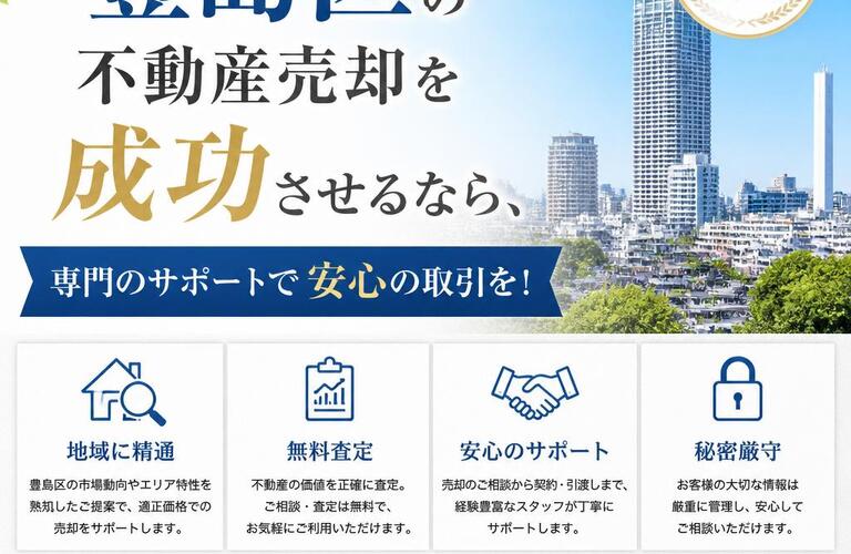 【宅地建物取引士事務所】豊島区の不動産売却を成功させるなら、専門のサポートで安心の取引を！