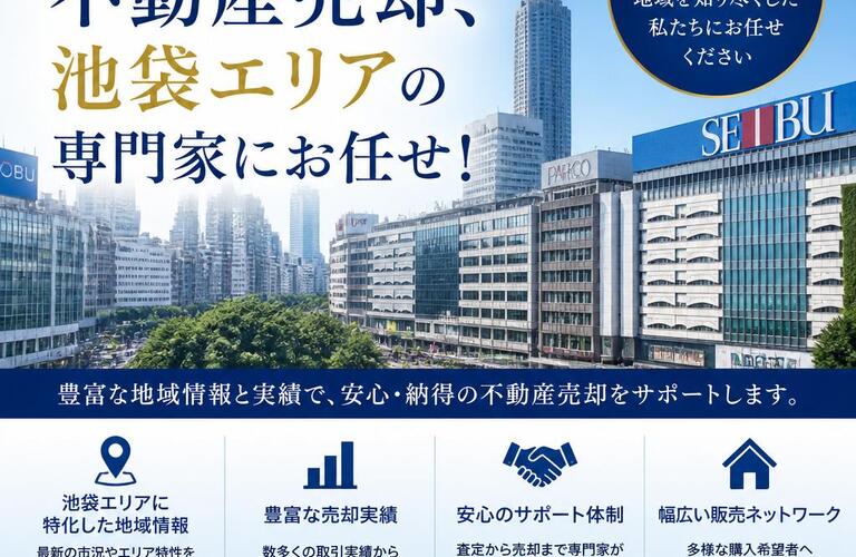 【宅地建物取引士事務所】地域情報を活かした不動産売却、池袋エリアの専門家にお任せ！