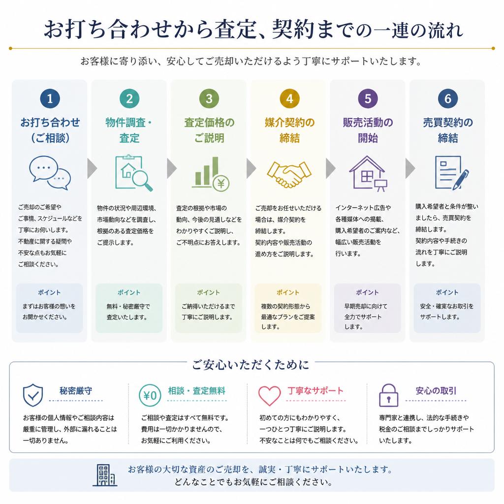 相談から契約までの流れ