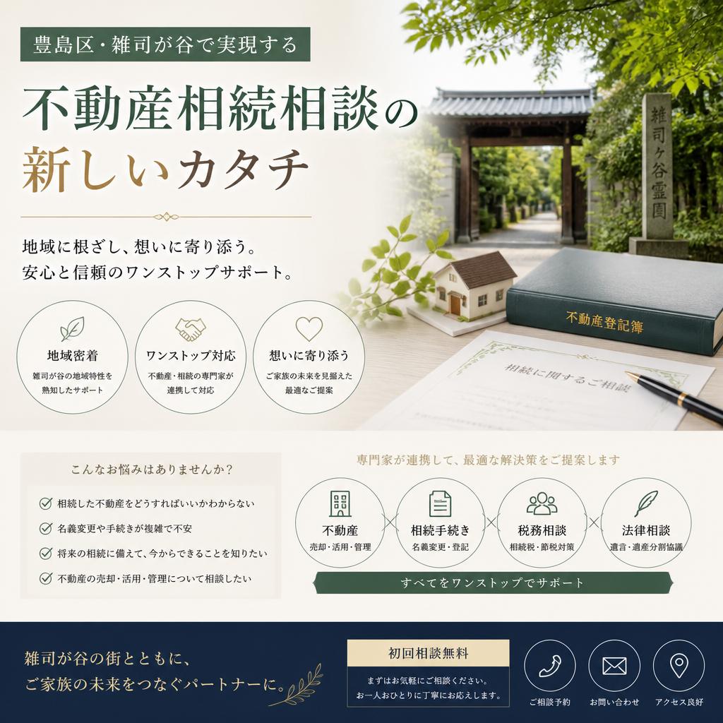 豊島区・雑司が谷で実現する不動産相続相談の新しいカタチ
