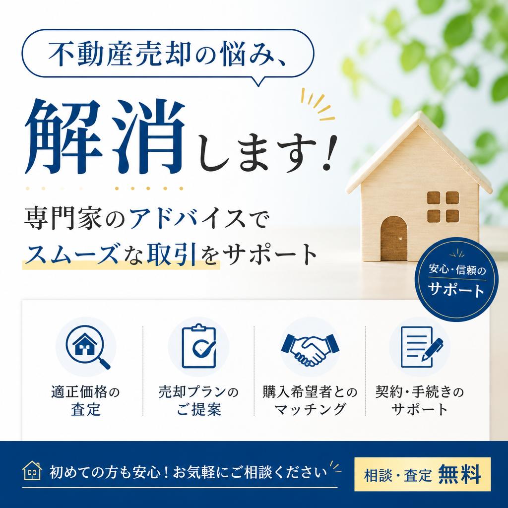 不動産売却の悩み、解消します！専門家のアドバイスでスムーズな取引をサポート