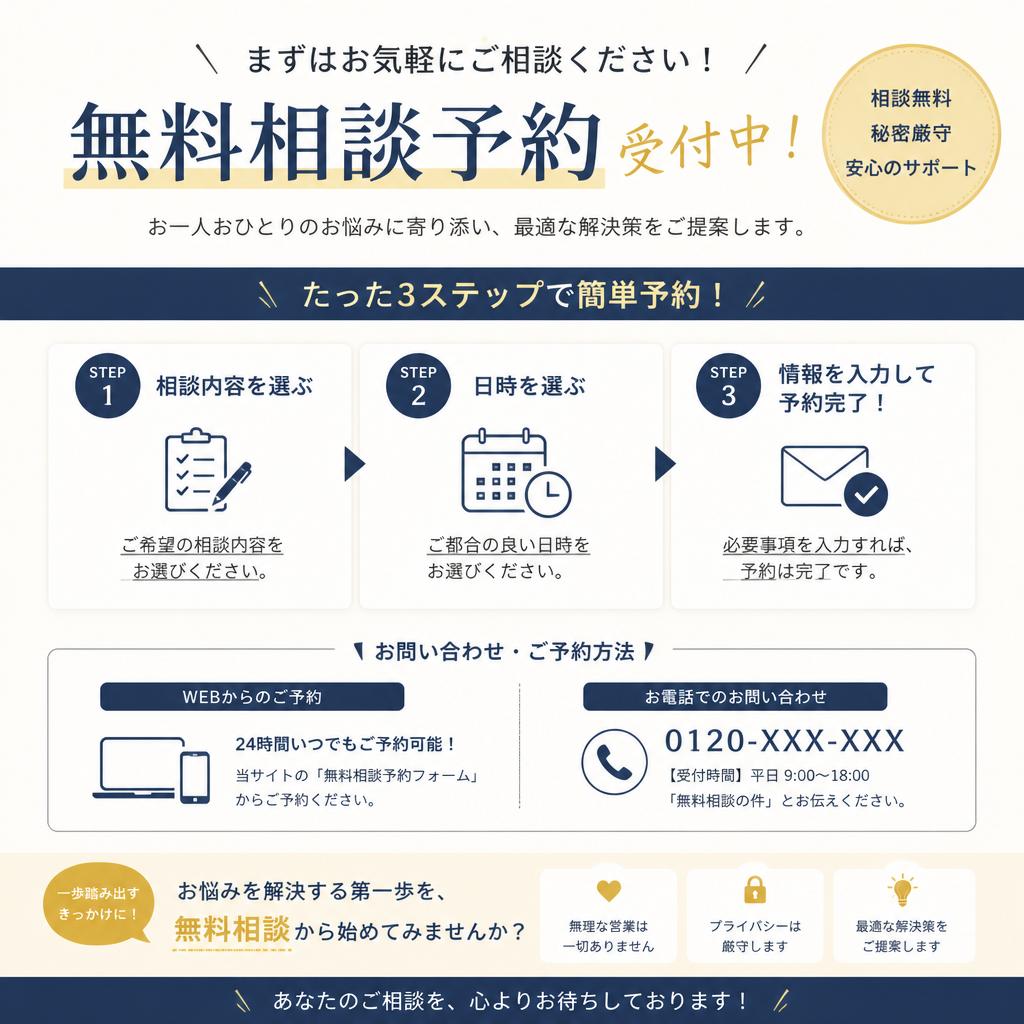 まずは無料相談から！
