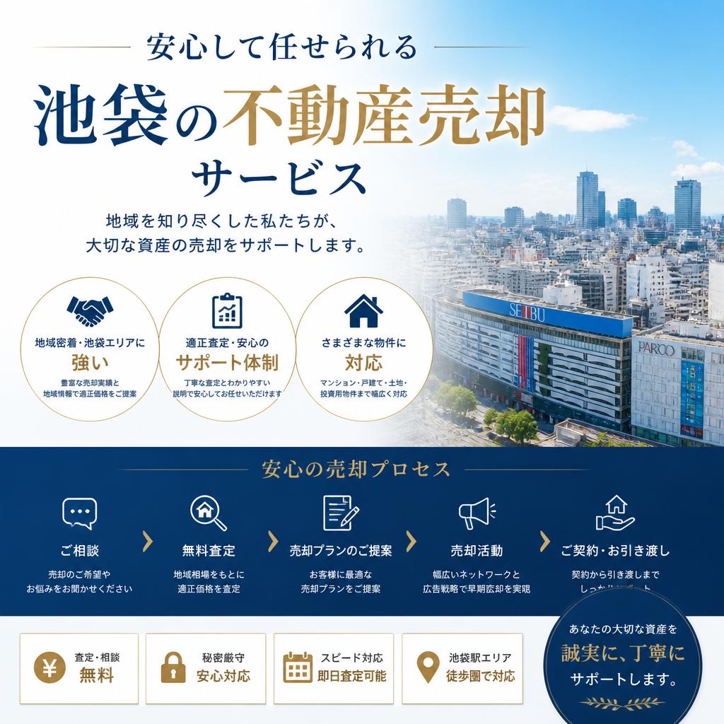 安心して任せられる池袋の不動産売却サービス