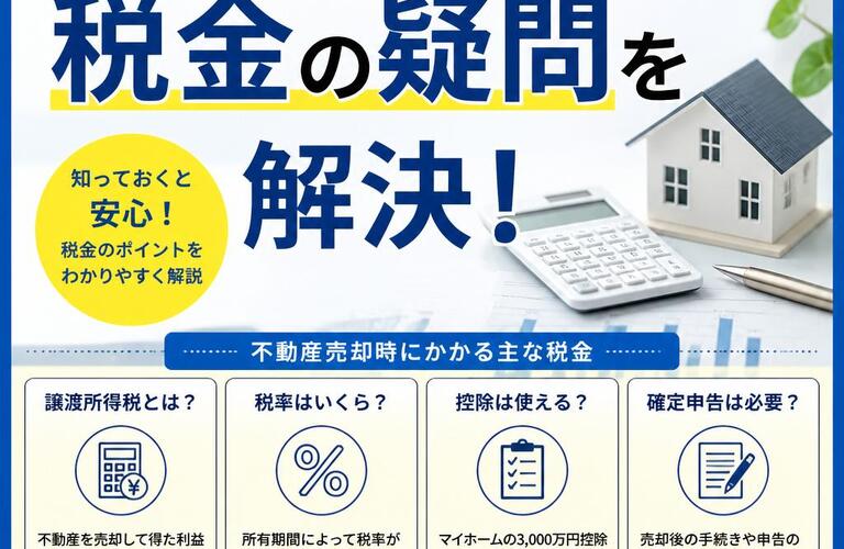 【宅地建物取引士事務所】不動産売却に関する税金の疑問を解決！