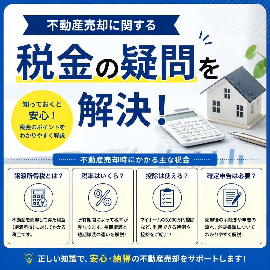 不動産売却に関する税金の疑問を解決！