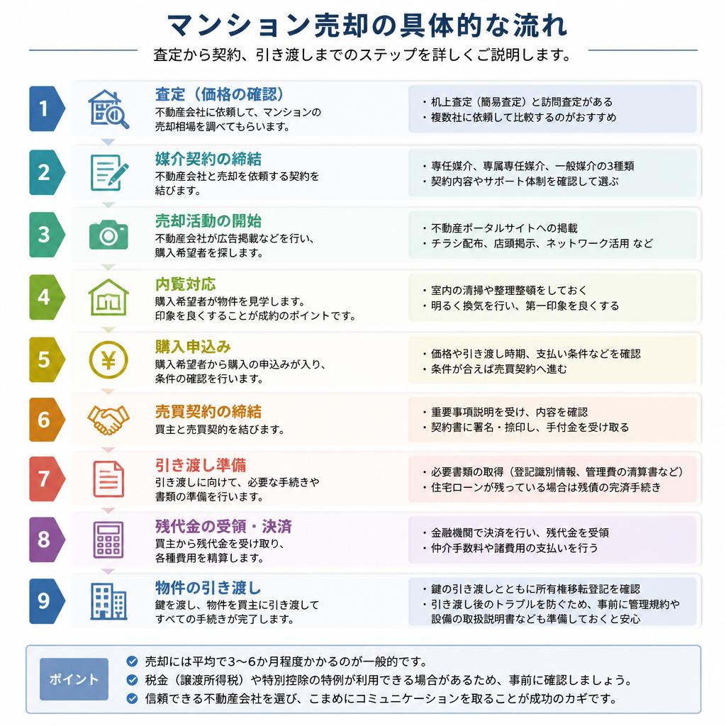 売却プロセスの流れ