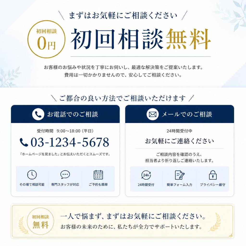 今すぐお問い合わせ！
