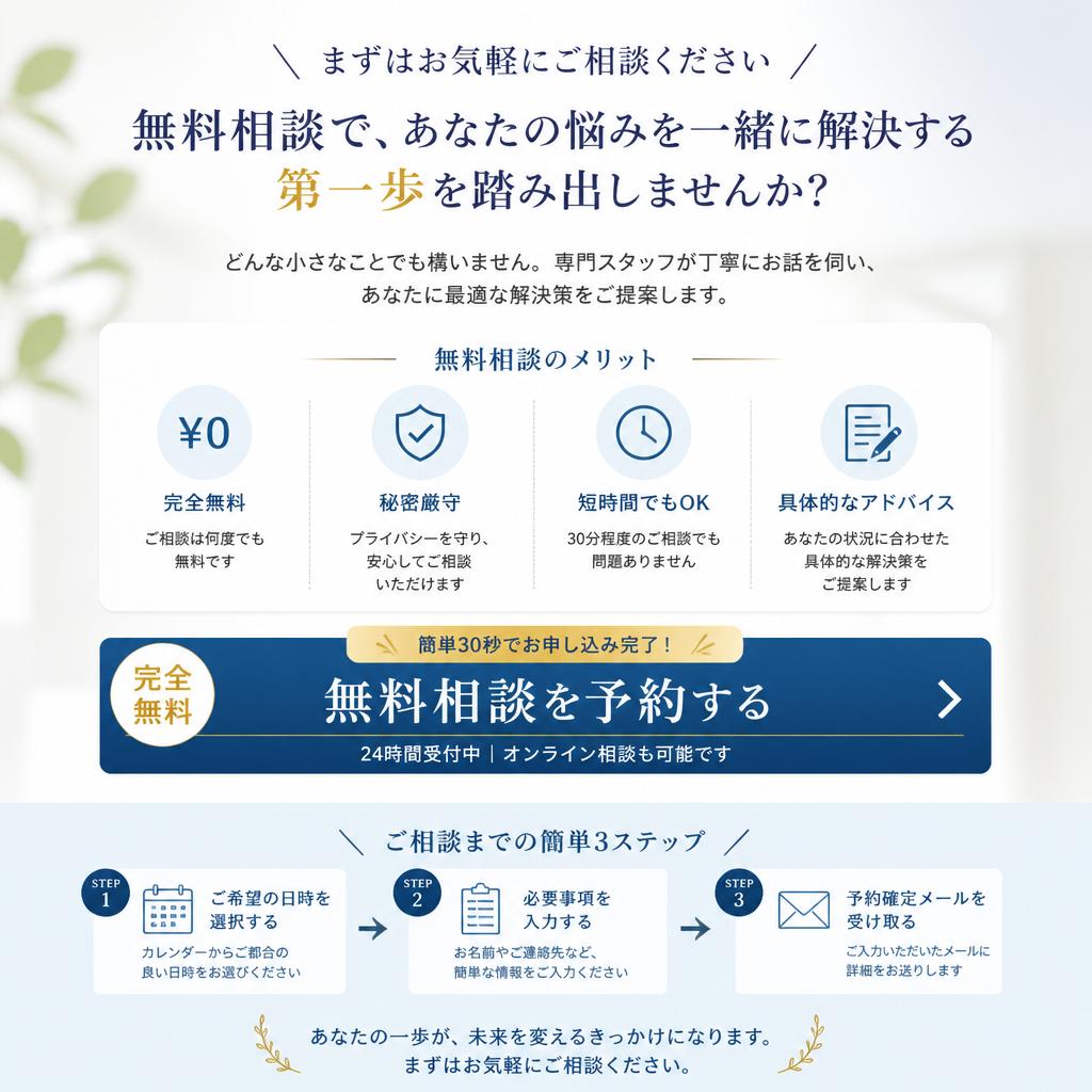 まずは気軽にご相談を！