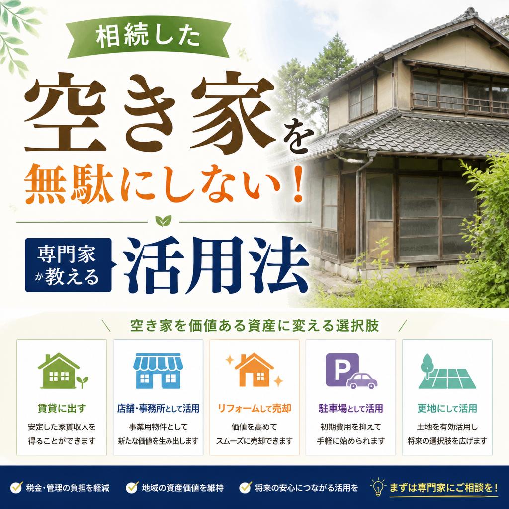「相続した空き家を無駄にしない！専門家が教える活用法」