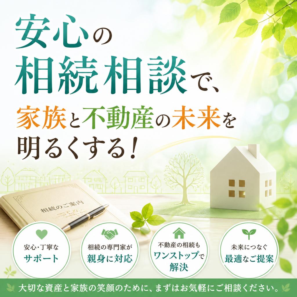 安心の相続相談で、家族と不動産の未来を明るくする！