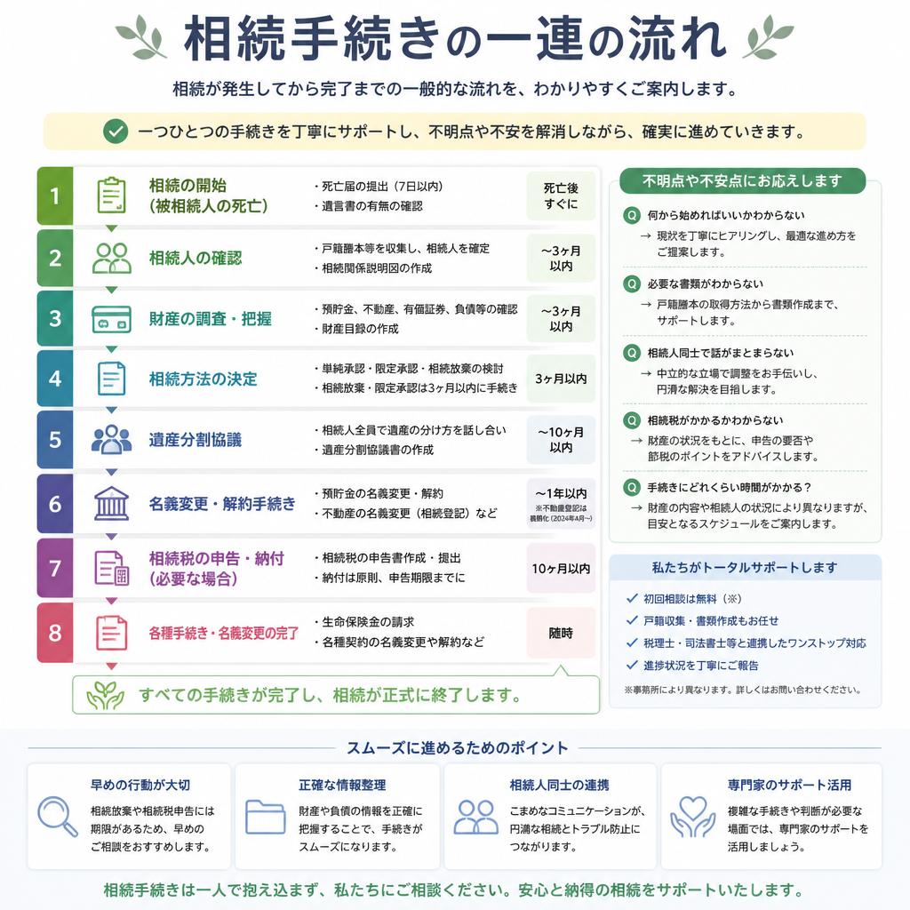相続手続きの流れ - 分かりやすく解説